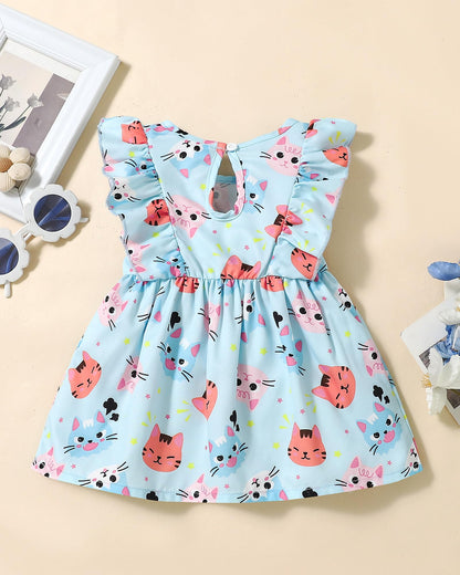 Mioglrie Baby Girl Dress Summer Girl Clothes Infant Outfits Ruffle Sleeveless Sundress Playwear Cute Dresses for Girls