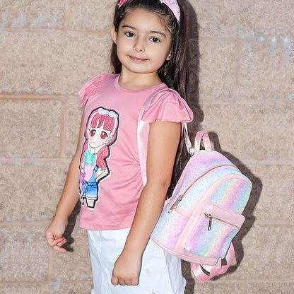 mibasies Mini Backpack for Girls Kids Rainbow Purse Dance Bag for Girls Gifts age 2 3 4 5 6 7 8 yrs