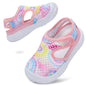 LeIsfIt Toddler Sandals Boys Girls Wide Sandals Kids Water Sandals Barefoot Water Shoes for Beach Swim Lightweight Closed Toe Summer Sandals