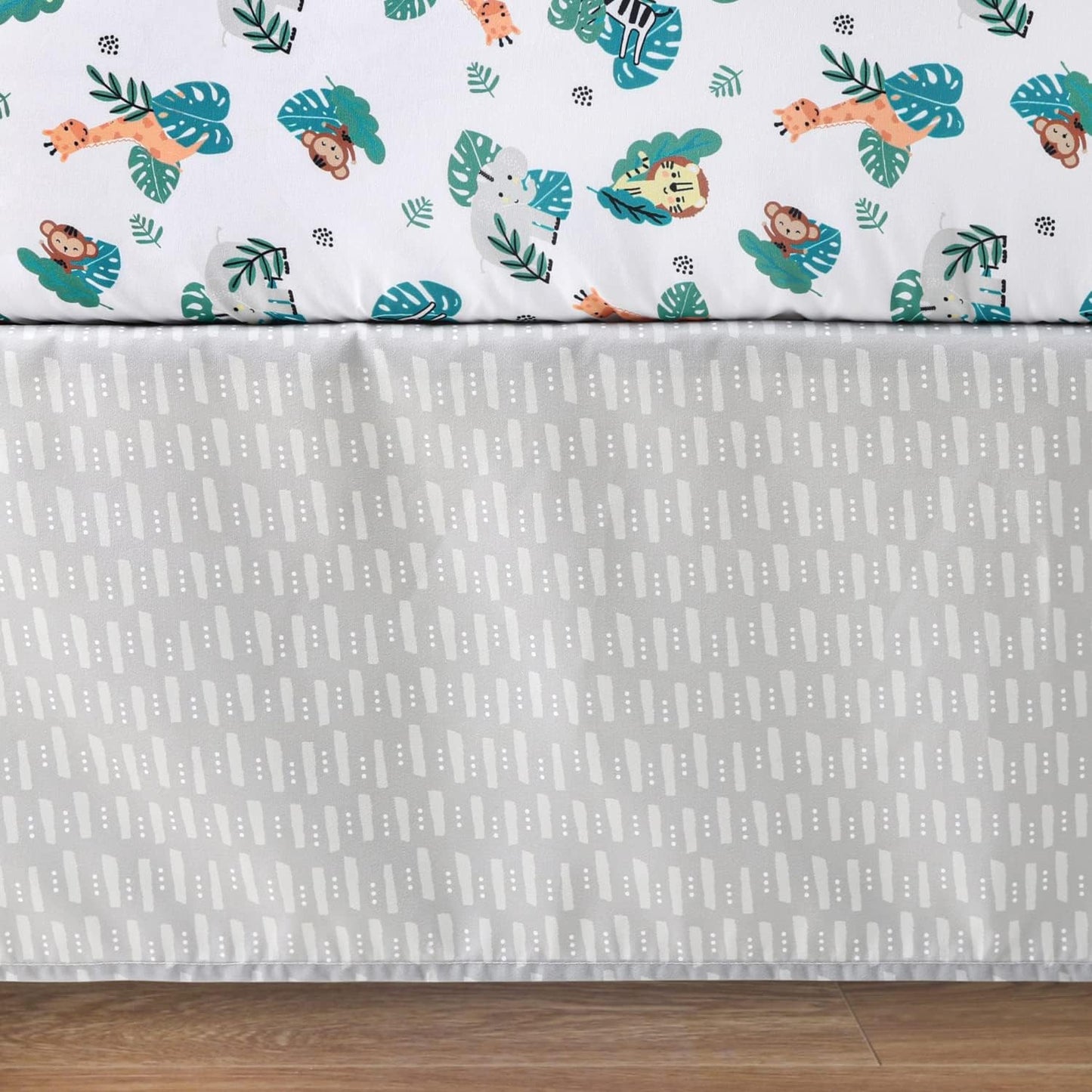 The Peanutshell Crib Bedding Sets, Safari Animals (7 Piece Crib Set)