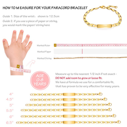 Tina&Co Personalized Baby Name Bracelet Customized 18K Gold Plated for NewBorn to Children Girl Boy Birthday Baby Shower Gift Personalized Gift 2313B (Style 1)