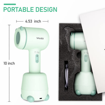 Cordless Baby Hair Dryer for Infant, Low Heat Gentle Air Rechargeable Small Hair Blow Dryer for Baby Butt Skin with 3 Speed Settings, 0-3 Years Using (Khaki)