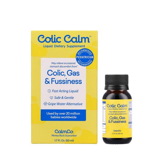 Colic Calm Infant Gripe Water for Colic, Helps Fussiness, Upset Stomach, and Baby Gas Relief, 2 fl oz (Pack of 1)