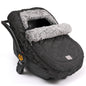 ACRABROS Car Seat Cover Baby: Winter Infant Carseat Canopy for Boy Girl Newborn Zipper Peeping Window Warm Cozy Cold Weather Waterproof Universal Fitted Heather Grey