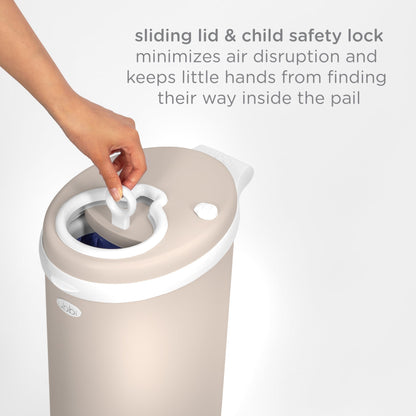 Ubbi Steel Diaper Pail, Odor Locking, No Special Bag Required, Award-Winning, Registry Must-Have, White