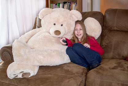 HollyHOME 6ft Teddy Bear Giant Teddy Bear Stuffed Animal with Embroidered Paws Holiday Valentine's Toy Gift for Girlfriend Kids 72 inches Brown