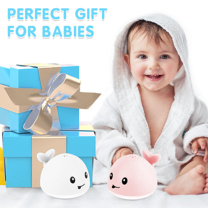 Baby Girl Bath Toys, Light Up Whale Bath Toys for Girls 0-6 6-12 12-18 Months or Kids Ages 1-3, Pink