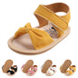 CoKate Baby Girls Sandals Ruffle Bowknot Premium Soft Sole Anti-Slip Open Toe Breathable Summer Outdoor First Walker Shoes Baby Sandals 0-3 months girls