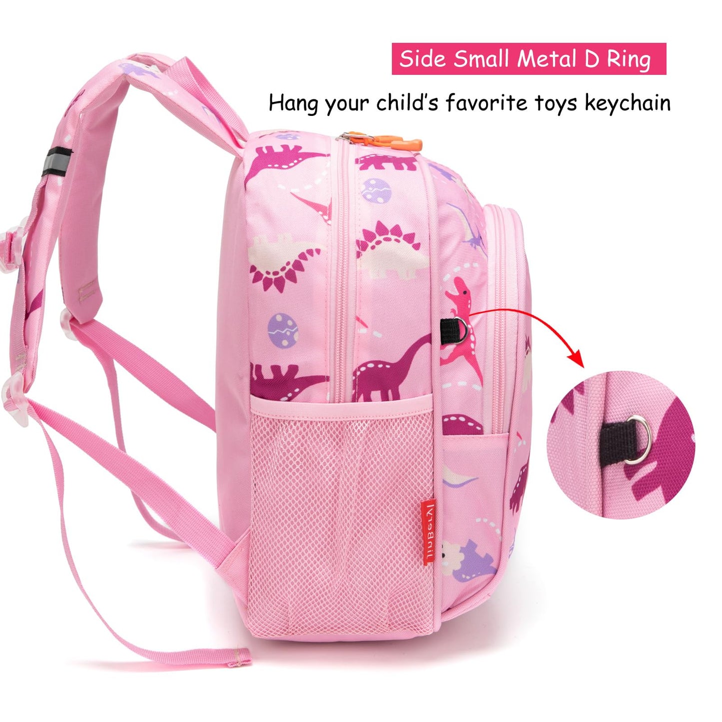 Toddler Backpack for Boys, 12 Inch Kids Dinosaur Backpack for Preschool or Kindergarten, Black