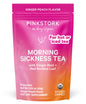 Pink Stork Organic Morning Sickness Pregnancy Tea - Hot or Iced Tea - Prenatal Heartburn, Indigestion, and Constipation Support - 1st Trimester Pregnancy Must Haves - Ginger Peach, 15 Sachets