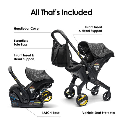 Doona Car Seat & Stroller, Nitro Black - All-in-One Travel System