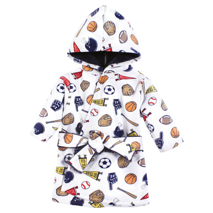 Hudson Baby Unisex Baby Mink with Faux Fur Lining Pool and Beach Robe Cover-ups