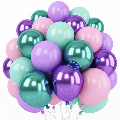 Retro Blush Pink Balloons, 60 Packs 12 Inch Dusty Pink Metallic Chrome Rose Gold White Sand Nude Balloons for Bridal Baby Shower Girls Boho Birthday Wedding Decorations Supplies