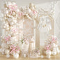 Pink Balloon Garland Arch Kit, Coquette Birthday Decorations 176Pcs Bow Long Balloons White and Pink Different Sizes for Wedding Bridal Baby Shower Bachelorette Party
