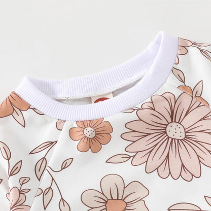 AMAWMW Infant Baby Girl Clothes Long Sleeve Loose Sweatshirts Pockets Pants Headband Outfits Fall Winter Spring Gift