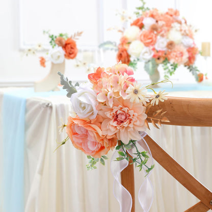 Artificial Flowers Combo for DIY Wedding Bouquets Combo Centerpieces Arrangements Party Bridal Baby Shower Home Decorations-Blush Pink