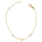 Kooljewelry 14k Yellow Gold Heart or Butterfly Adjustable Bracelet (adjust to 5.5 or 6.5 inch)