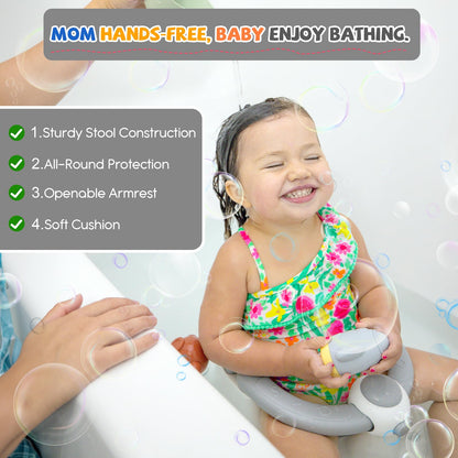 Baby Bath Seat, Infant Bathtub Seats for Babies Sitting Up Aged 6-24 Months, New Baby Bath Tub-Protect Toddlers Skin and Back Support, Soft Non-Slip Cushions Extra Added (Deep Pink)