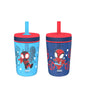 Zak Designs Disney Princess Kelso Toddler Cups For Travel or Home, 15oz 2-Pack Plastic Sippy Cups, Leak-Proof For Kids (Ariel, Aurora, Belle, Cinderella, Jasmine, Mulan, Rapunzel, Tiana)