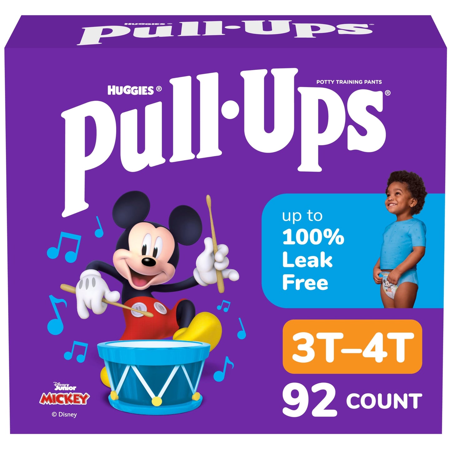 Pull-Ups Boys' Potty Training Pants, 3T-4T (32-40 lbs), 112 Count (4 Packs of 28)