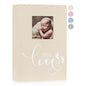 Lanpn Baby Photo Album 4x6 600 Pockets, Linen cover Newborn Bebe Memory Book Photobook Holds 600 Horizontal and Vertical Pictures, Picture Album with Front Window Gift for Boy Girl Baby Shower Pink