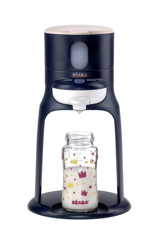 BEABA Bib'Expresso Fast Water Warmer, Formula Maker Preps Bottle in 30 Secs, Quickly Dispenses Warm Water for Baby Bottle, Also a Baby Food Warmer, Midnight