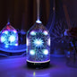 Essential Oil Diffuser Hand Blown Glass Aromatherapy Diffuser - Ultrasonic Cool Mist Scent Aroma Diffuser, Whisper Quiet with Auto Shut-Off, Timer Setting &7 Colors Night Light for Home