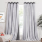 NICETOWN Nursery Curtains for Kids, Farmhouse Blackout Curtain Panels for Bedroom, Double Layer Star Hollow-Out Grommet Aesthetic Living Room Toddler Window Curtains, 2 Pcs, W52 x L84, Biscotti Beige