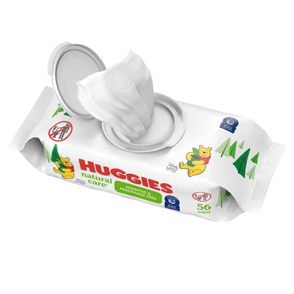 Huggies Natural Care Sensitive Baby Wipes, Unscented, Hypoallergenic, 99% Purified Water, 15 Flip-Top Packs (960 Wipes Total)
