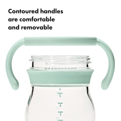 OXO Tot Transitions Soft Spout Sippy Cup with Removable Handles - 6 oz. - Blossom