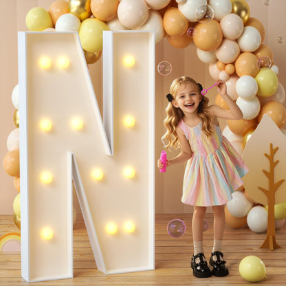 imprsv Marquee Light Up Letters, 3FT Mosaic Letters with Light for Baby Shower Graduation Party Decor, Large A for Engagement Wedding Party Decorations (Need to Assemble)