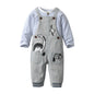 Baby Boy Clothes Set Infant Boy's Long Sleeve Romper+Dinosaur Denim Overalls Toddler Boys Fall Winter Outfits Suit
