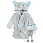 Hudson Baby Unisex Baby Plush Bathrobe and Toy Set