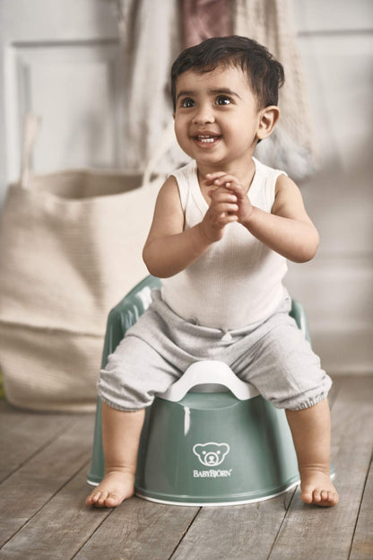 Sigalux BabyBjörn Potty Chair, Powder Pink/White, Potty Training Toilet, Easy-to-Clean, Removable Inner Potty, Non-Slip