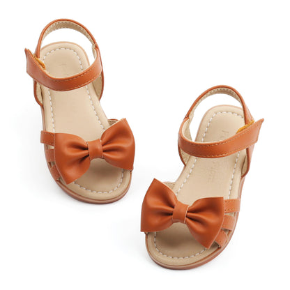 Felix & Flora Toddler Girls Sandals Soft Rubber Flats Summer Baby Flower Girl Shoes.