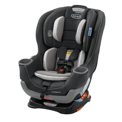 Graco Extend2Fit Convertible Baby Car Seat, Rear and Forward Facing, Adjustable Extension Panel for Extra Legroom, Gotham