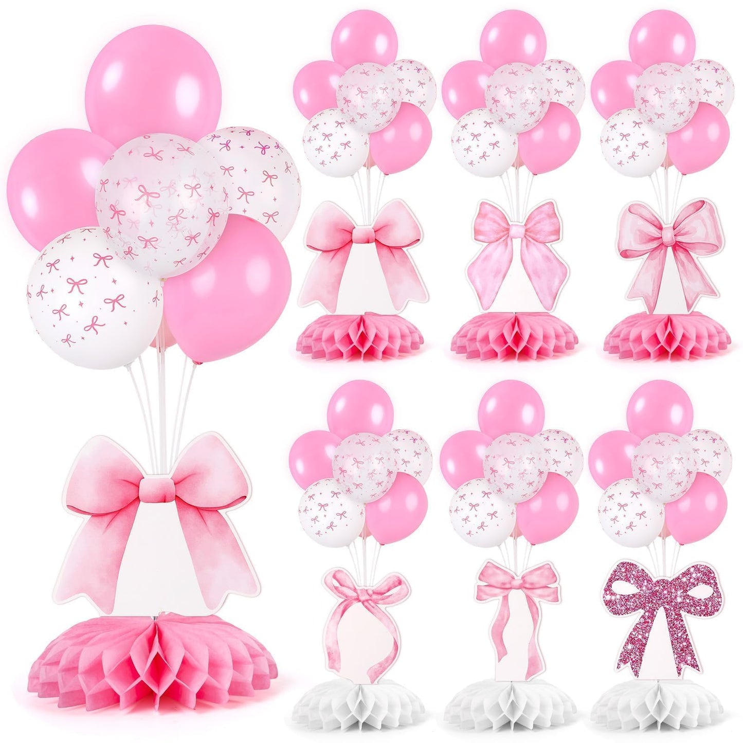 4 Sets Balloon Stand Kit for Table Bear Baby Shower Tables Centerpieces with Balloon Boy Baby Shower Decorations for Bear Theme Gender Reveal Birthday Party Table Decorations Supplies (Brown Bear, 4)