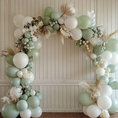 Pink White Balloon Arch Kit, Double Stuffed Pastel Pink Ivory White Balloon Garland, Baby Pink Cream White Balloons with 3pcs 18Inch Clear Balloons for Girls Birthday Baby Shower Party Decorations