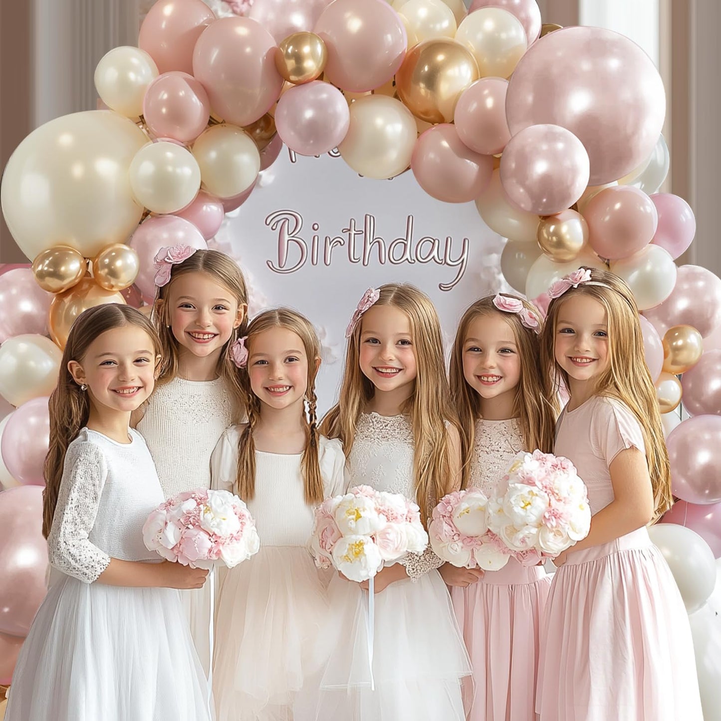 Black And White Balloon Arch Kit, Double Stuffed White And Black Balloons Garland Pearl White Sand Black Latex Balloons Different Size for Wedding Coquette Birthday Party Decorations
