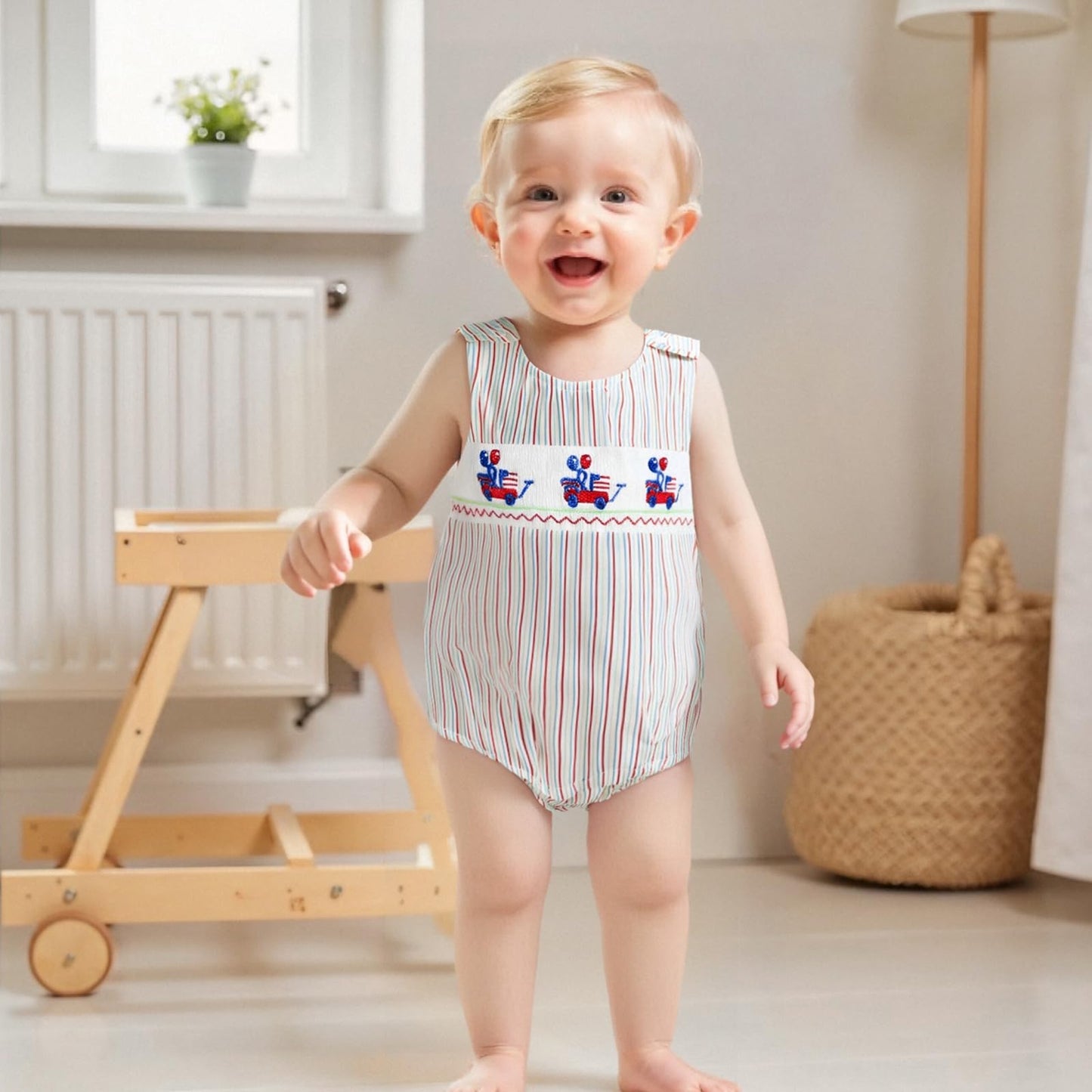 Baby Girl Pumpkin Embroidery Jumpsuit Halloween Sleeveless Round Neck Plaid Tank Romper