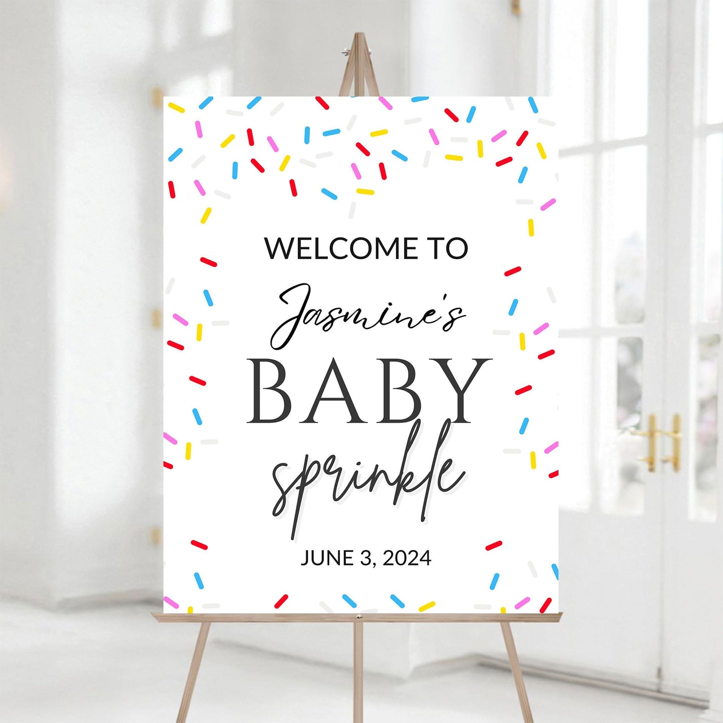 Personalized A Little Snowflake Is On The Way Welcome Sign, Pink, Girl, Winter Baby Shower Canvas