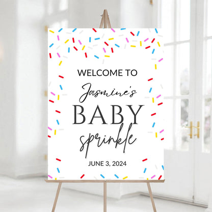 Personalized A Little Snowflake Is On The Way Welcome Sign, Pink, Girl, Winter Baby Shower Canvas
