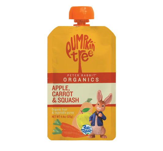 Peter Rabbit Organics Fruit Vegetable, Squeezable Pouches, 4 Ounce (Pack of 18)