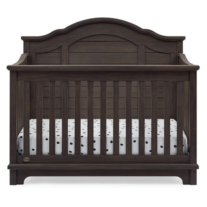 Delta Children Simmons Kids Asher 6-in-1 Convertible Crib with Toddler Rail, Aged Oak