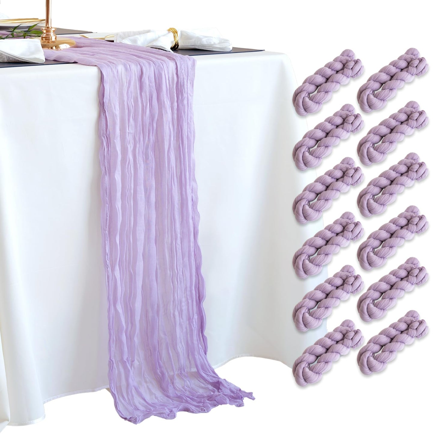 Light Pink Cheesecloth Table Runner 10ft Boho Rustic Gauze Cheese Cloth Spring Decor for Wedding Party Bridal Baby Shower Birthday Table Decorations