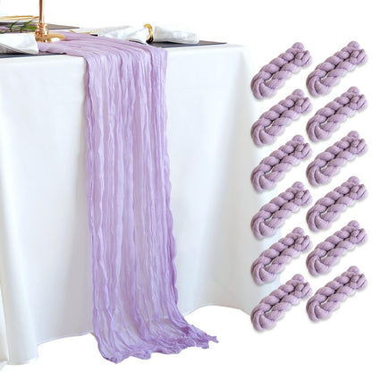 Light Pink Cheesecloth Table Runner 10ft Boho Rustic Gauze Cheese Cloth Spring Decor for Wedding Party Bridal Baby Shower Birthday Table Decorations