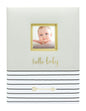 Pearhead Hello Baby First 5 Years Memory Book, Baby Girl Keepsake for New and Expectant Parents, Pregnancy And Milestone Journal, Pink