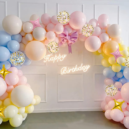 Black And White Balloon Arch Kit, Double Stuffed White And Black Balloons Garland Pearl White Sand Black Latex Balloons Different Size for Wedding Coquette Birthday Party Decorations