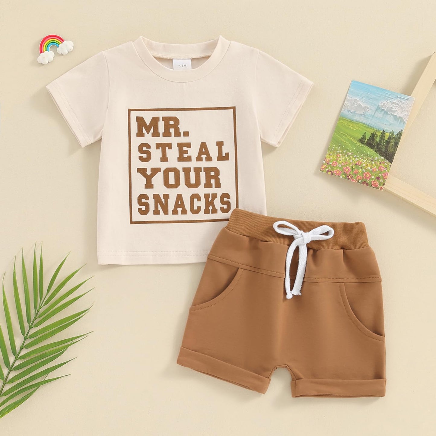 Toddler Baby Boy Summer Clothes Letter Print Short Sleeve Shirt Tops and Shorts Set Summer Outfit 2Pcs