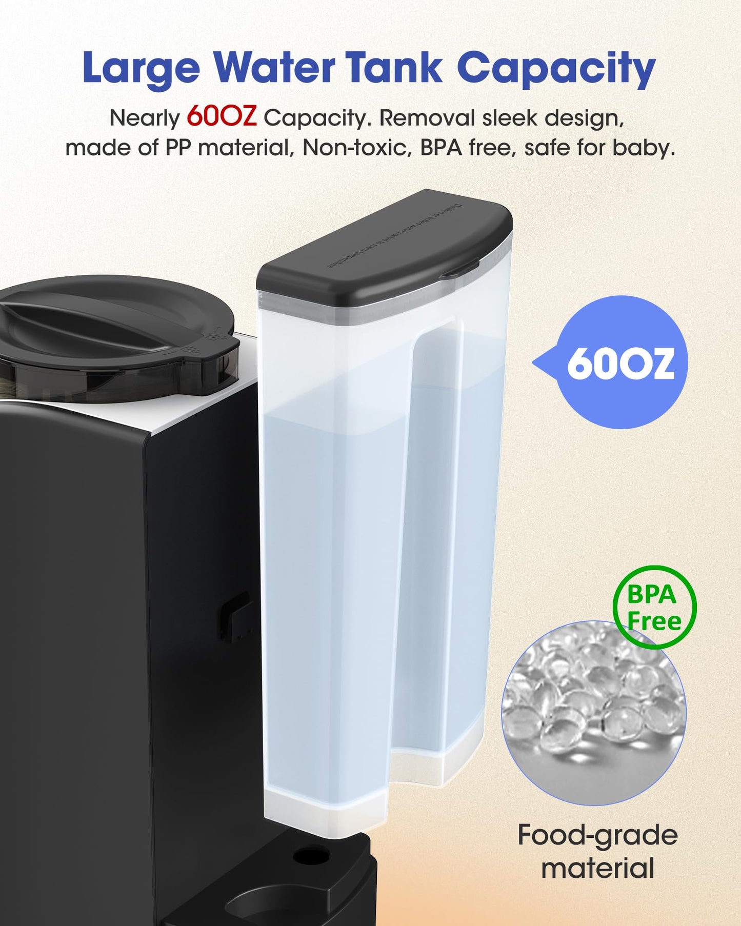 Instant Formula Maker, Fast and Customizable Formula Dispenser Machine with Accurate Temperature Control for Baby, Automatic Powder Blending for All Brands of Bottles and Formula, White